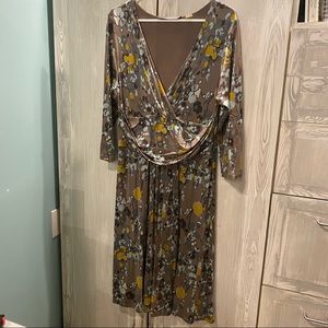 Boden womens Dress Long Sleeve Faux Wrap Size 14